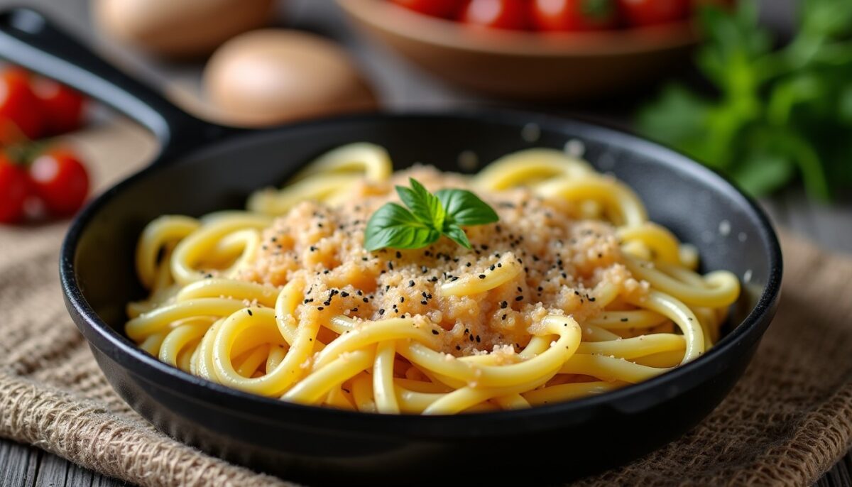 Recette facile des pâtes carbonara : à la crème fraîche liquide ou épaisse, à vous de choisir !