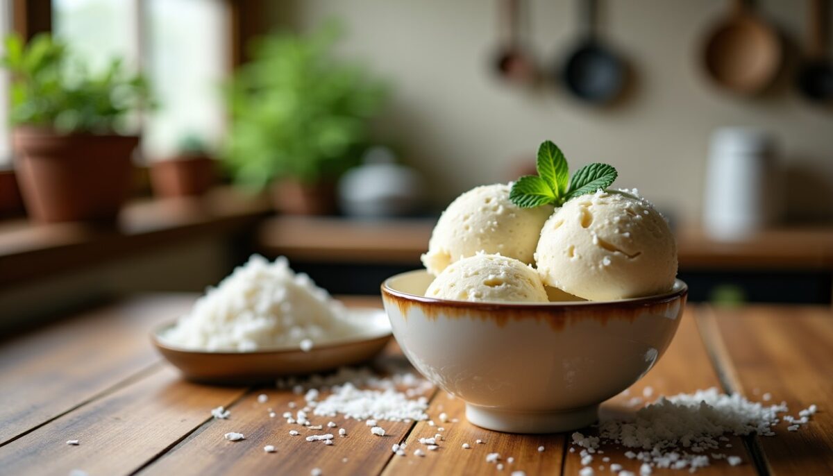 Délice glacé à la noix de coco : recette simple et crémeuse maison