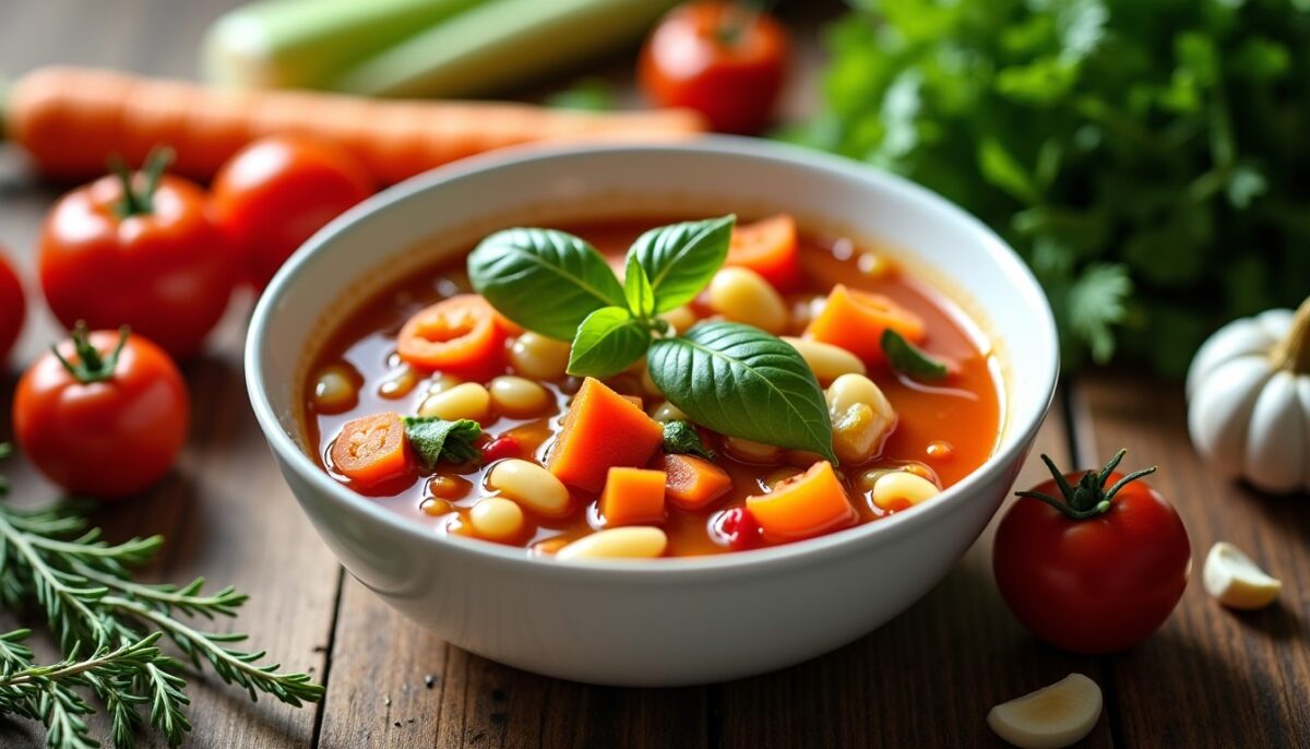 Soupe minestrone express : la recette italienne saine et savoureuse à préparer en un rien de temps