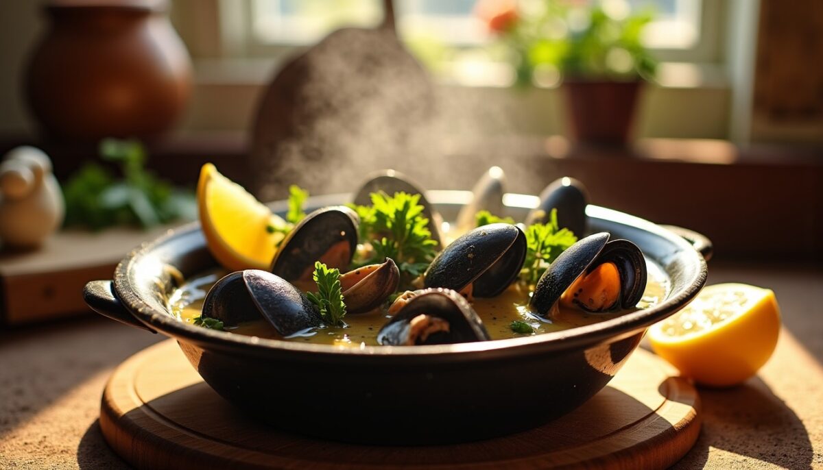Moules à la crème : une recette rapide et savoureuse pour un plaisir gourmand