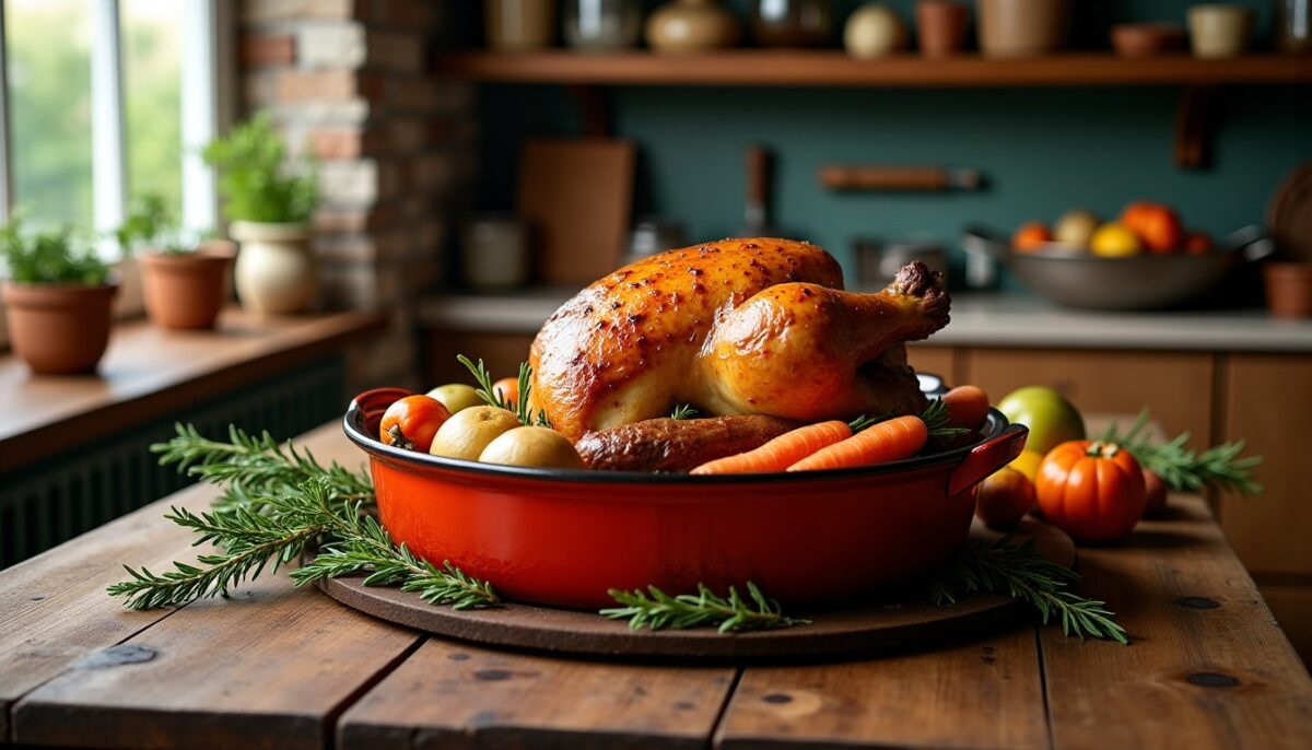 Chapon mijoté en cocotte sans four : recette gourmande et cuisson parfaite
